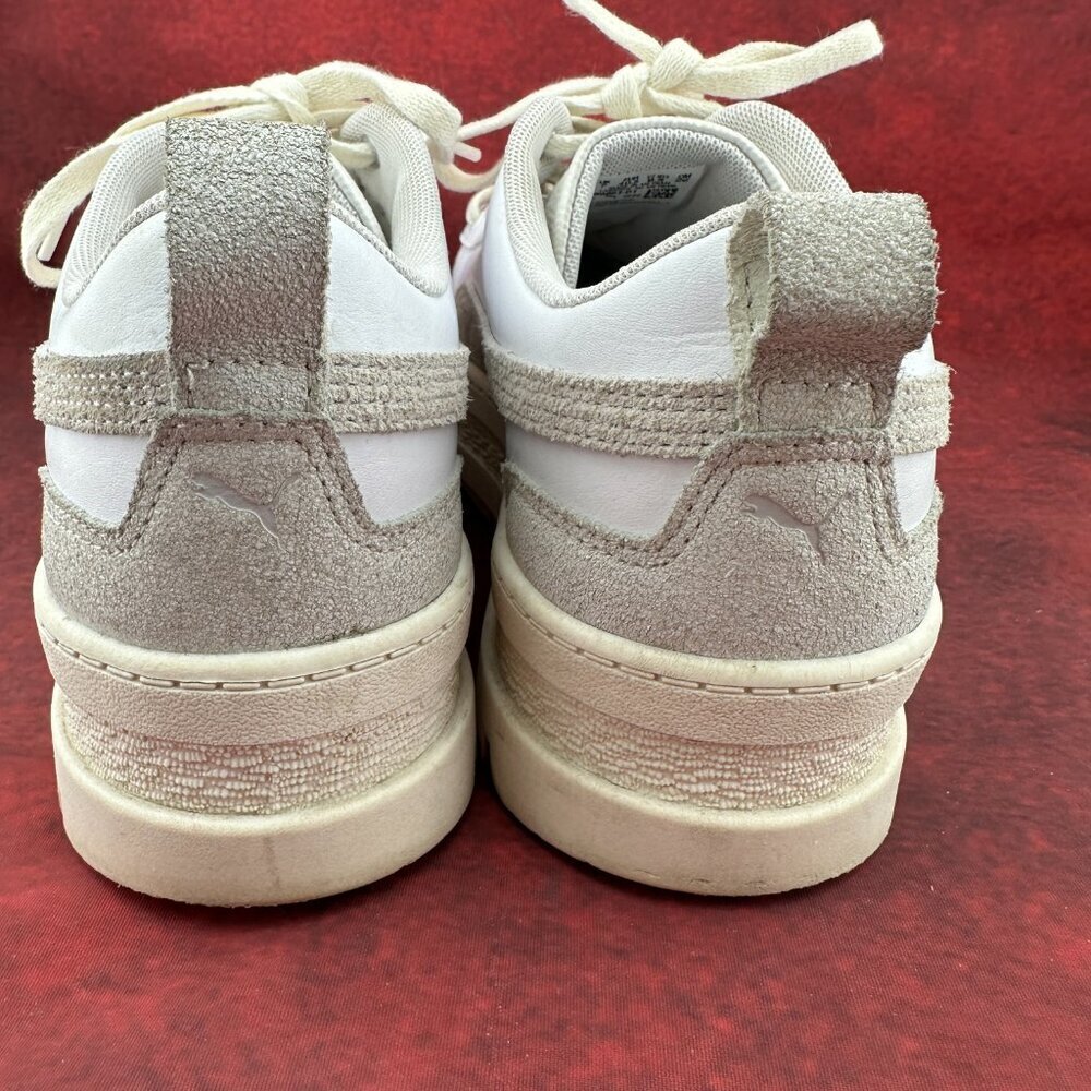 PUMA WOMEN'S MAYZE THRIFTED PLATFORM SNEAKERS, WHITE & GRAY, SIZE 9.5, 26 cm - Picture 6 of 10